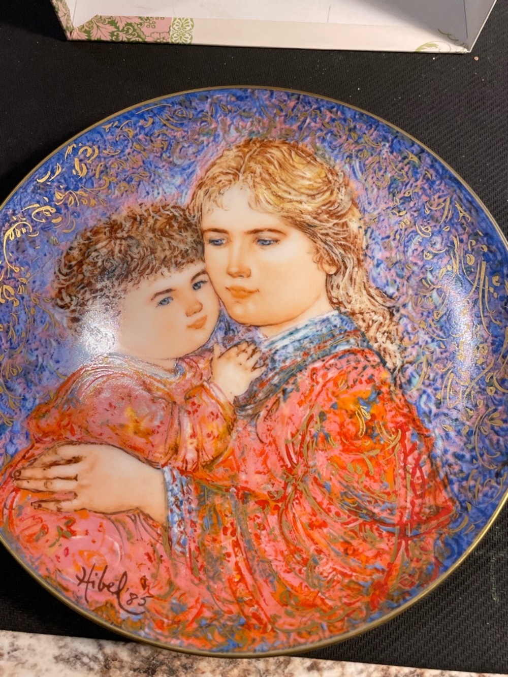 Vintage 1985 Hibel Mothers Day Plate